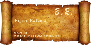 Bujna Roland névjegykártya