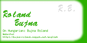 roland bujna business card